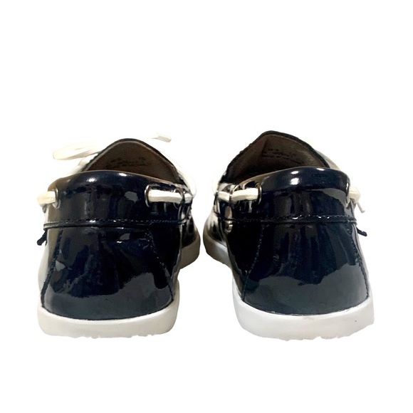 Cole Haan Pinch Women's Boat Shoes Patent Leather Navy Blue Size 7 - Picture 9 of 12